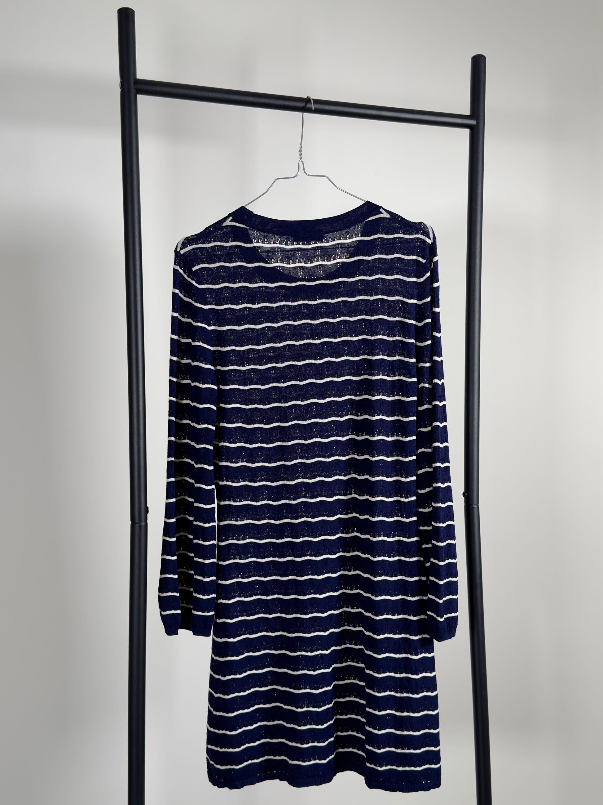 Baum Und Pferdgarten Knitted Dress blue white