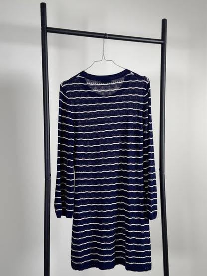 Baum Und Pferdgarten Knitted Dress blue white