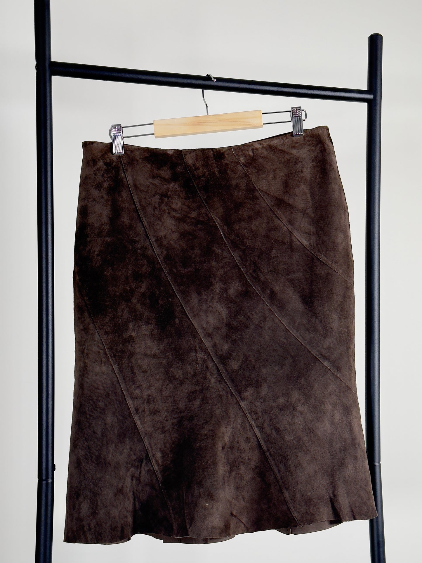 Birgitte von Boch Suede Skirt chocolate brown