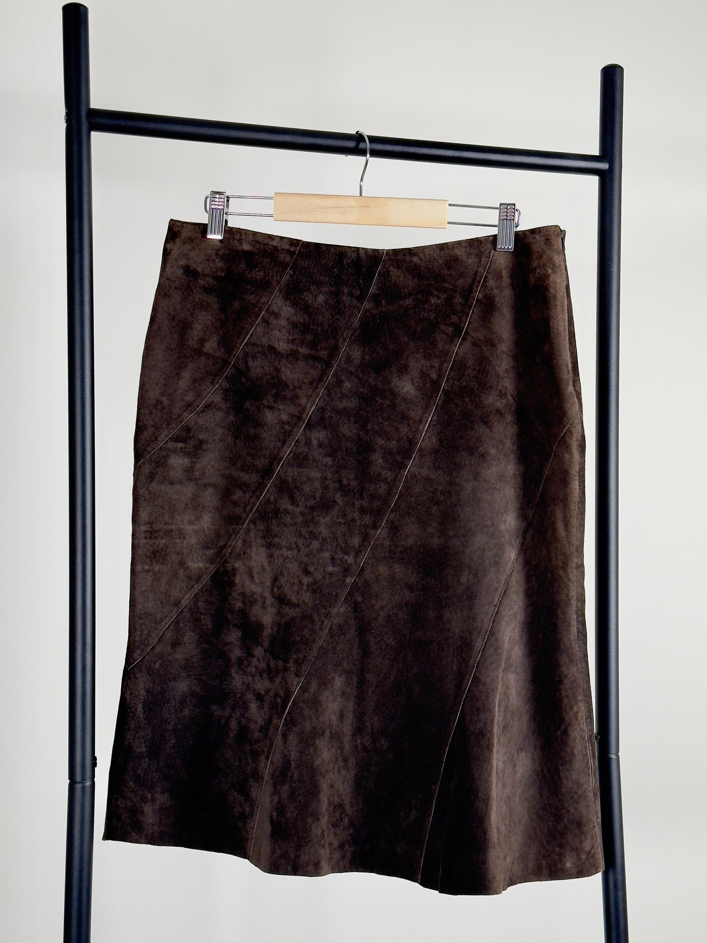 Birgitte von Boch Suede Skirt chocolate brown