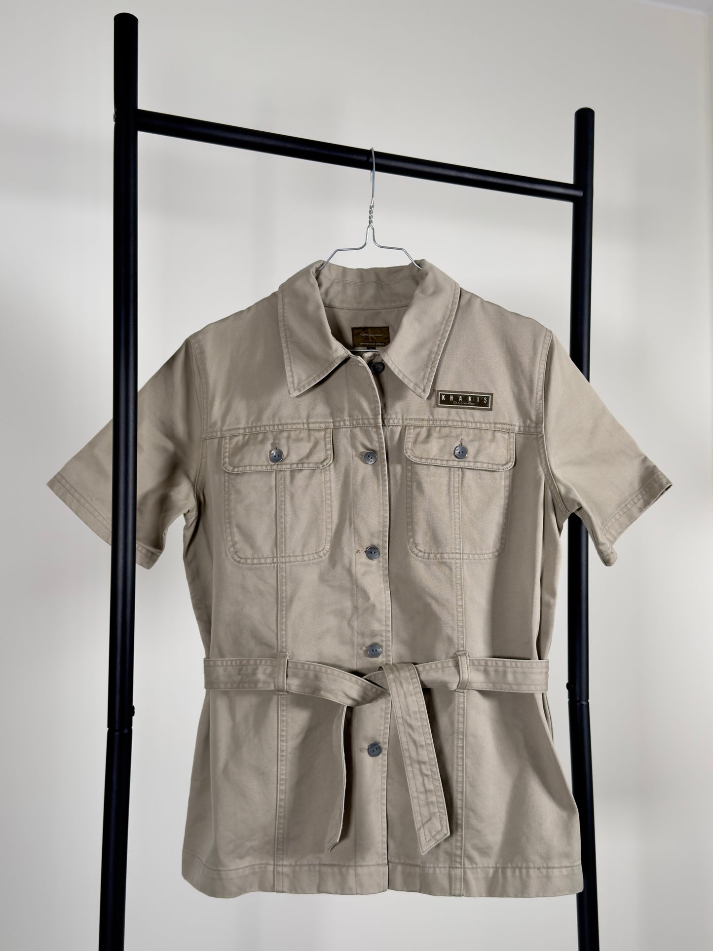 Calvin Klein Khakis Short Sleeved Shirt green