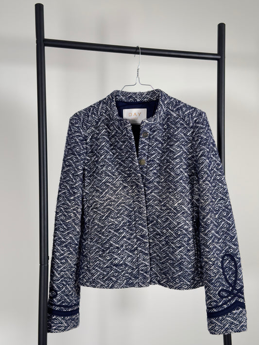 DAY Birger Et Mikkelsen Wool Blend Jacket blue white