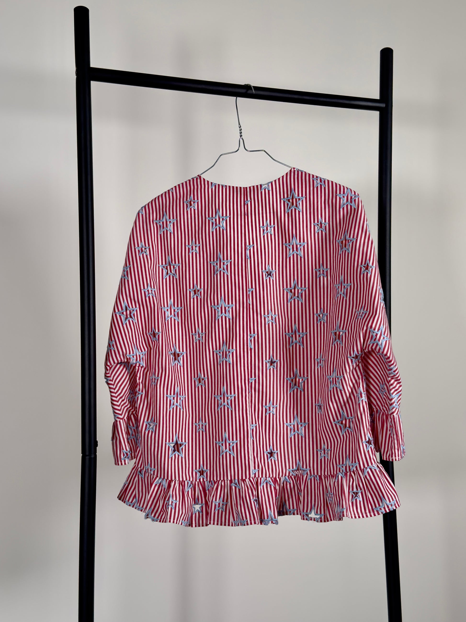 Sandro Paris Striped Top red white 