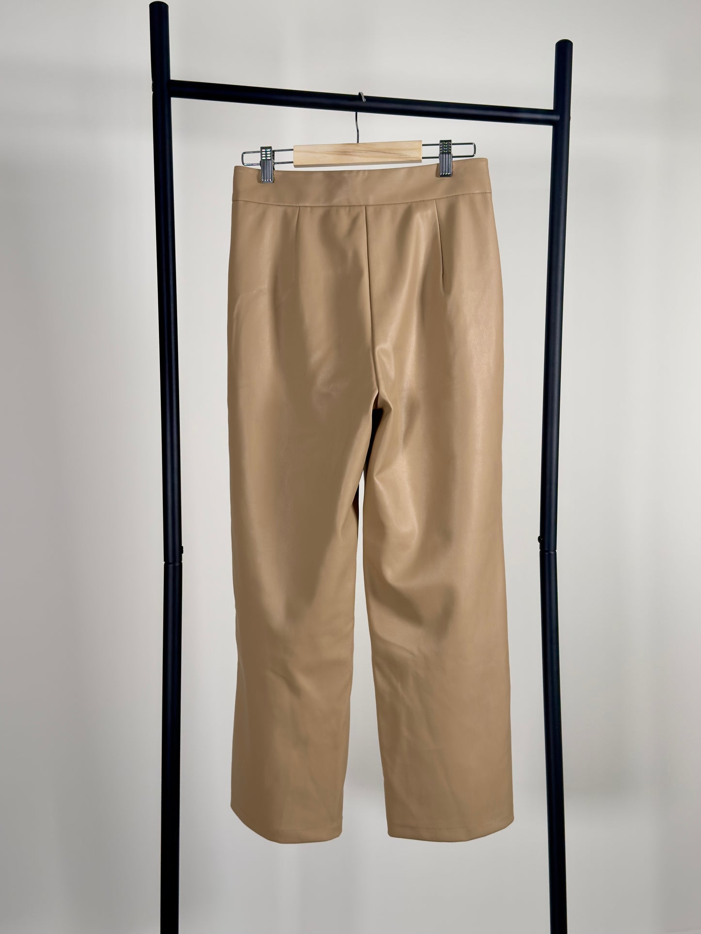 Stylein Faux Leather Pants beige
