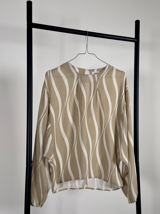 TOTEME Striped Blouse beige white 