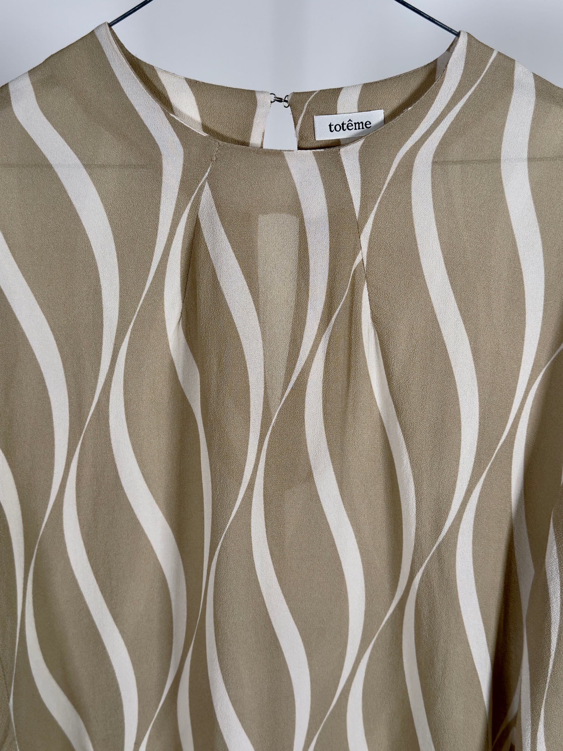 TOTEME Striped Blouse beige white 
