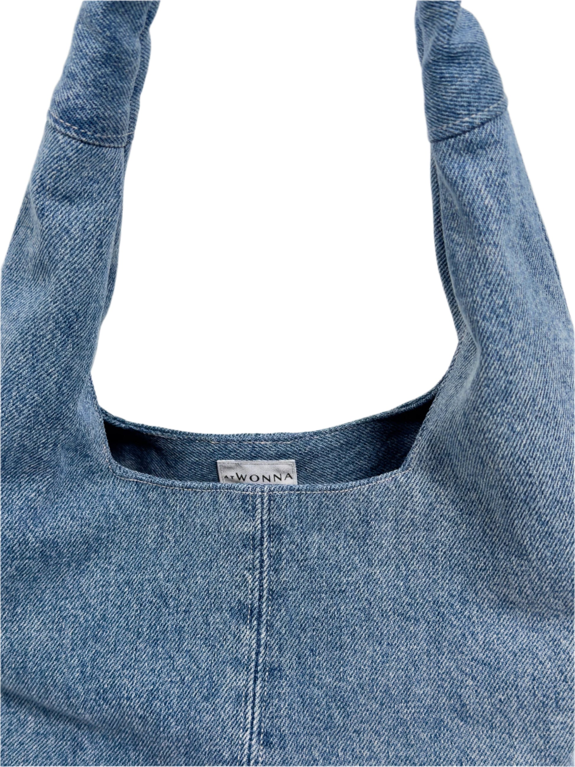 Upcycled denim Bea bag blue AT WONNA