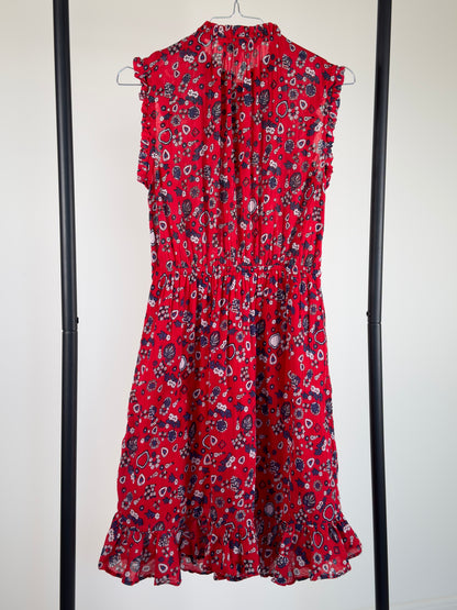 SLEEVELESS RUFFLE DRESS - SIZE 34